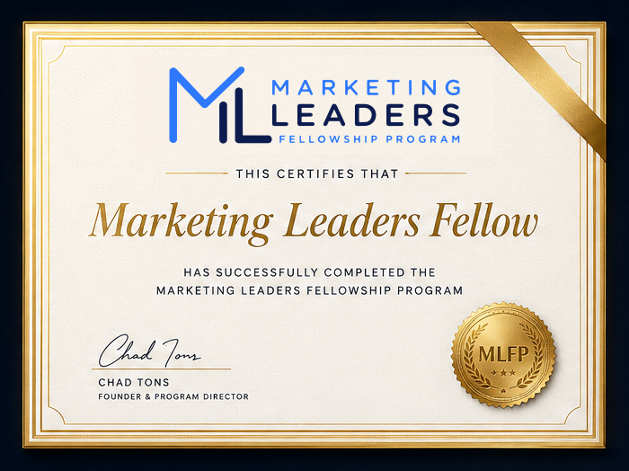 MLFP certificate — Marketing Leaders Fellow