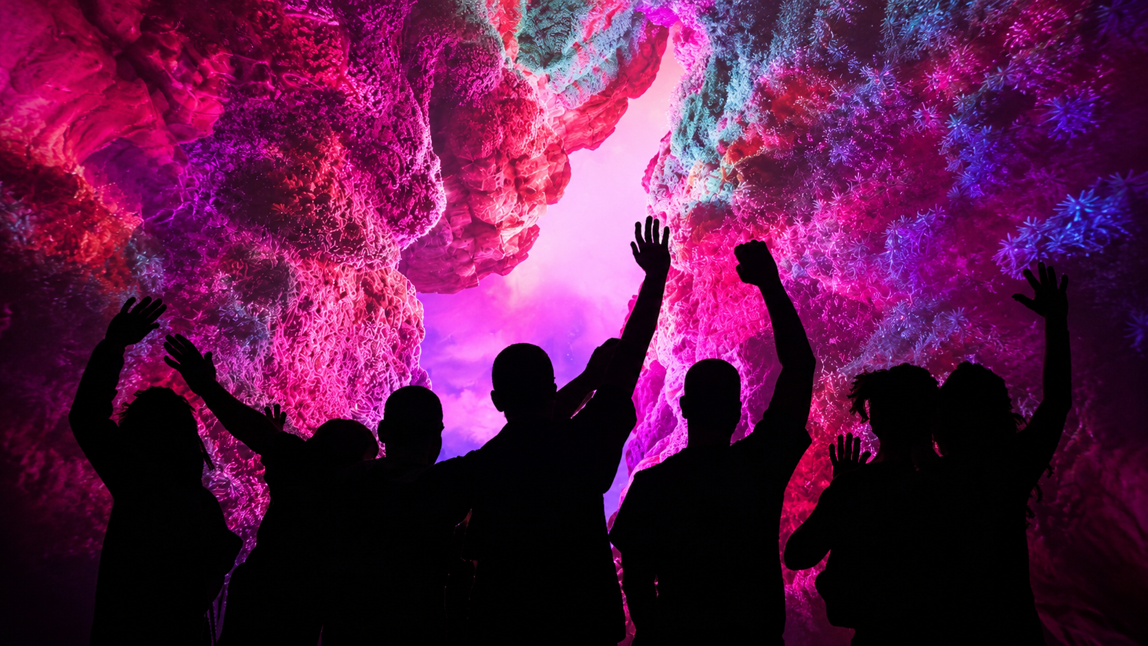 Audience inside the REGEN dome experience