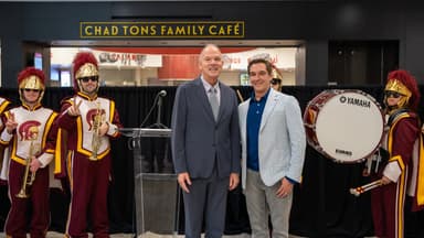 Chad Tons Family Café unveiling at Fertitta Hall