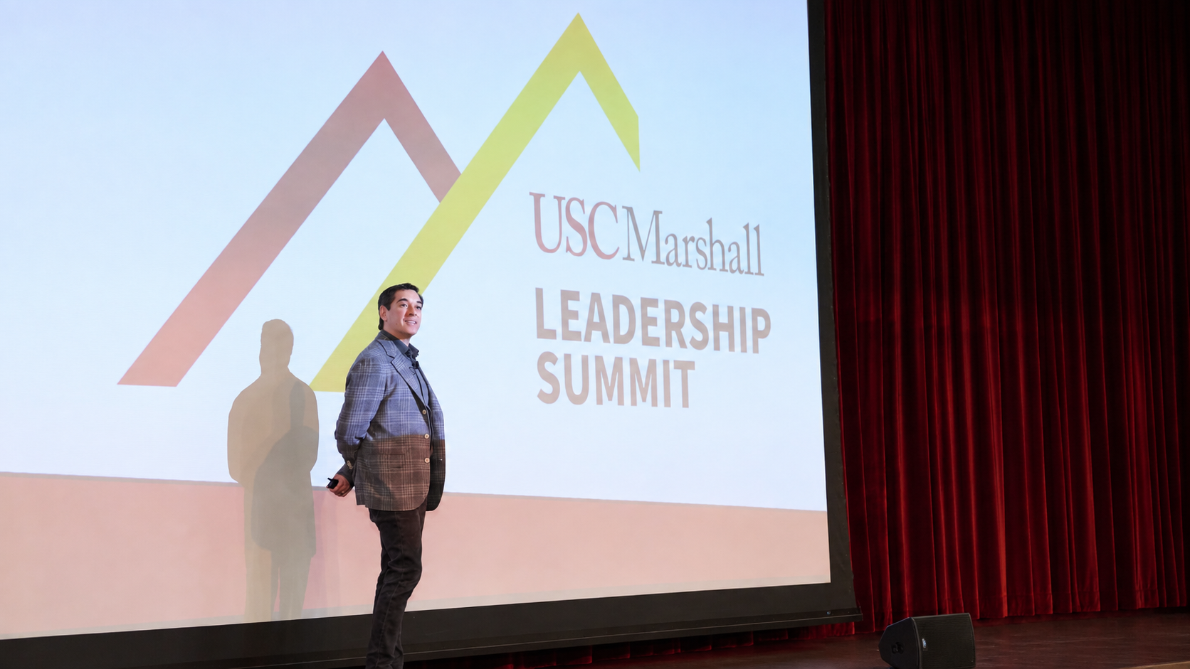 Chad Tons speaking at the USC Marshall Leadership Summit
